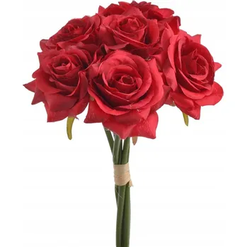umělá květina RŮŽE KYTICE RŮŽÍ UMĚLÉ KVĚTY 6 VĚTVIČEK 24CM