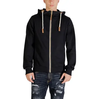 Pánská mikina Pánská mikina na zip s kapucí Yos černá 3488879