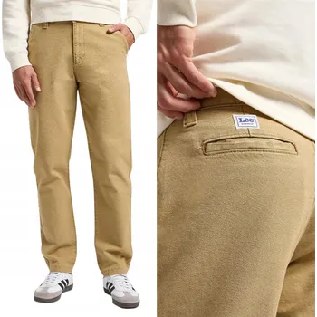 Pánské kalhoty Lee Chino Relaxed Loose Fit Béžové Oscar Khaki W34 L32