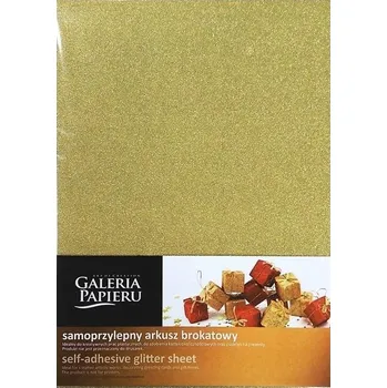 Barevný papír SAMOLEPICÍ BROKÁTOVÝ LIST STAROŽITNÉ ZLATO A4 (10 LISTŮ )