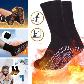 Pánské ponožky VYHŘÍVANÉ PONOŽKY, SAMOZAHRÍVACÍ PONOŽKY, 2 PÁRY TURMALÍNOVÝCH PONOŽEK