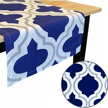 Prostěradlo Běhoun bílý, krémový, odstíny modré, odstíny šedé, vícebarevný 125 x 45 cm