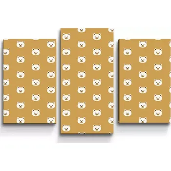 Obraz Sablio Obraz - 3-dílný Roztomilí medvídci - 75x50 cm