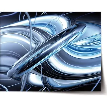 Plakát Sablio Plakát Modrá abstrakce - 90x60 cm