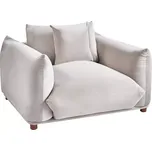 Křeslo LUVOS Umělý samet Taupe