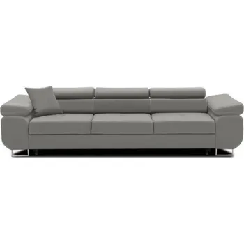 Sedací souprava Třímístná rozkládací sedačka RIGATTO světle šedá