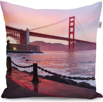 Polštář Sablio Polštář Golden Gate - 40x40 cm