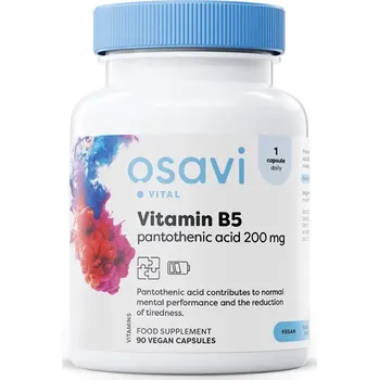 Osavi Vitamín B5 Pantothenic Acid, 200 mg, 90 veganských kapslí