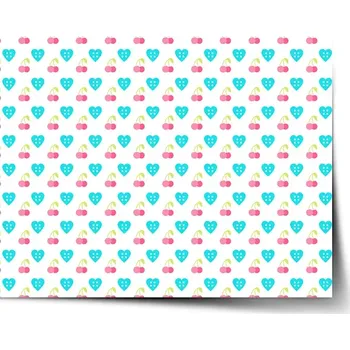 Plakát Sablio Plakát Třešně a srdce - 120x80 cm