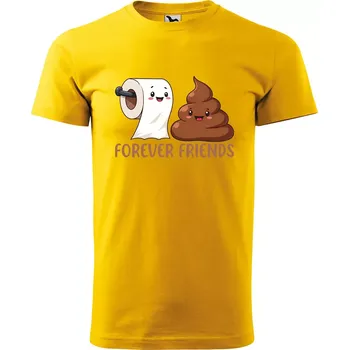 Sablio Tričko s potiskem Forever friends - žluté XL