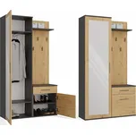 Předsíňová stěna DUO antracit/dub artisan 174228377