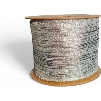 Stuha Stuha - vánoční metalická 6,4 cm x 9,1 m - stříbrná