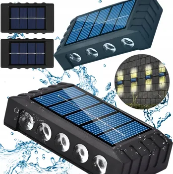Venkovní osvětlení 2X LAMPA SOLARNA OGRODOWA LED ZESTAW DO ZAHRADY, SENZOR SOUMRAKU NA ZAHRADU