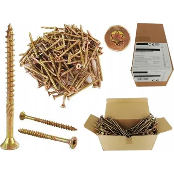 Vrut TESAŘSKÉ VRUTY DO DŘEVA 4x60 KUŽELOVÉ HLAVY TORX 200ks WT-40060 AZMET