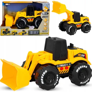 autíčko Buldozer hračka pro děti, sněžný pluh, svítí a hraje, auta stavební