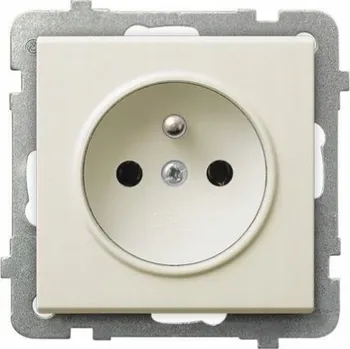 Elektrická zásuvka Ospel béžová nástěnná Elektrická Zásuvka
