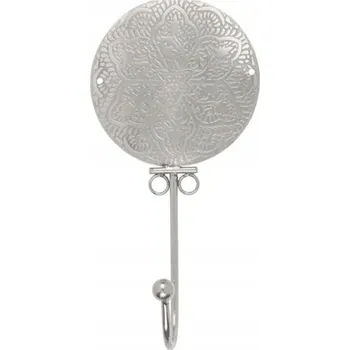 Věšák Kovový nástěnný hák Stříbrný Ozdobný Věšák - různé vzory