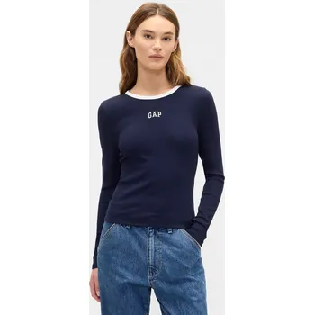 Dámská móda GAP žebrované tričko s logem GAP modrá | bílá | světle modrá 3492568