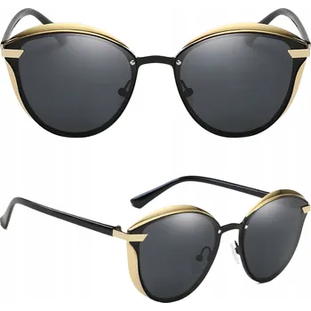 Sluneční brýle Černé dámské sluneční brýle s UV400 filtrem, kočičí, polarizační