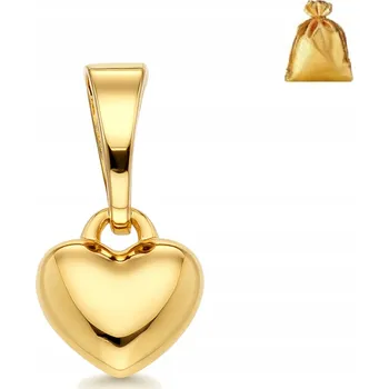 Přívěsek JEMNÝ ZLATÝ PŘÍVĚSEK SRDCE SRDÍČKO CELEBRITA OCEL 18K