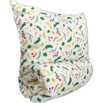 Povlečení Brotex Vánoční prodloužené povlečení bavlna 140x220, 70x90cm Runa