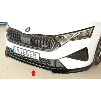 Nárazník Rieger lipa pod přední nárazník pro Škoda Octavia RS NX sedan, 08/24-, plast ABS lakovaný do černé lesklé barvy