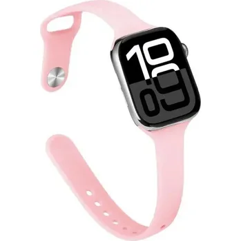 Tenký silikonový řemínek pro Apple Watch S10 42 mm a 38 mm 40 mm 41 mm Lehký prodyšný měkký náhradní pásek kompatibilní s více modely pro sport i každodenní nošení Light pink