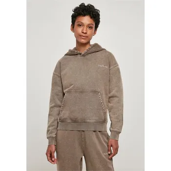 Pánská mikina Ladies Small Embroidery Terry Hoody - brown 5XL