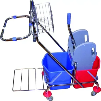 Úklidový vozík Úklidový vozík 2x17L s držákem na pytel a košíkem