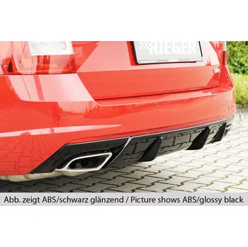 Nárazník Rieger vložka zadního nárazníku pro Škoda Octavia RS 5E combi, sedan vč. faceliftu, plast ABS bez povrchové úpravy, pro vozy s nasazovacím tažným zařízením