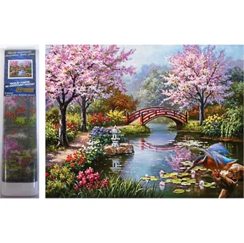 Diamantové malování Diamantové malování 30x40cm - Jarní jezírko