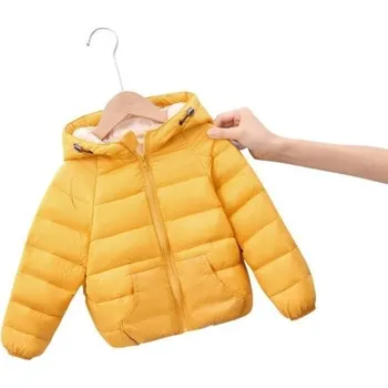 Dívčí bunda Dětská zimní bunda L1842 tmavě žlutá 8