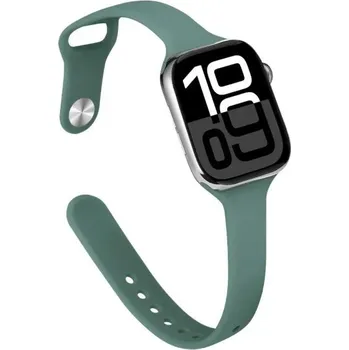 Ostatní příslušenství k chytrým hodinkám Tenký silikonový řemínek pro Apple Watch 42 mm 44 mm 45 mm 46 mm 49 mm Lehký prodyšný měkký sportovní pásek kompatibilní s více modely pastelová zelená