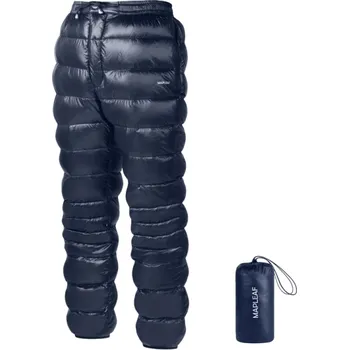 Pánské kalhoty Zimní péřové kalhoty 27 x 13 x 13 cm Unisex teplé nylonové kalhoty na zip s kapsami na zip a pasem na tkaničku pro zimní venkovní aktivity tmavě modrá L