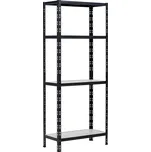 SUPER EKO HIT - Policový regál Trestles RNDU-KUI 1800x750x350, nosnost 700 kg, 4 police, antracitový RNDU-KUI3575-7016