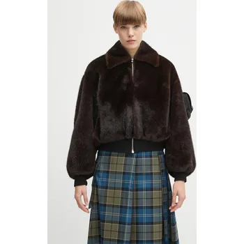 Bunda Coperni Faux Fur Bomber, M, hnědá, 88X