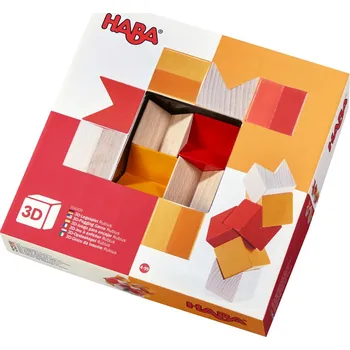 Dřevěná hračka Haba 3D dřevěná stavebnice oranžová (3D dřevěná stavebnice oranžová)