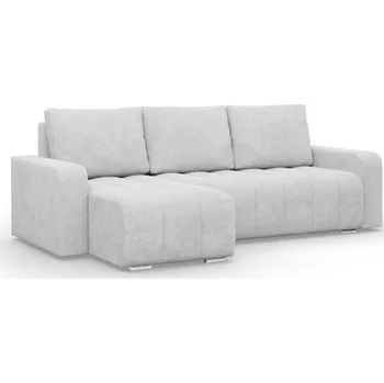 Sedací souprava Rohová rozkládací sedačka ABRIELLE levá, světle šedá