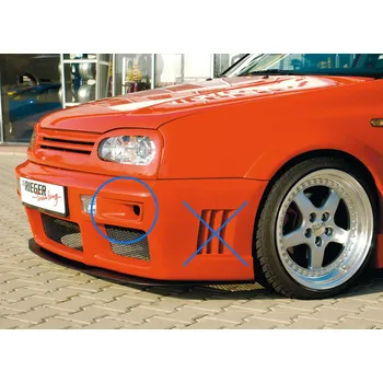 Nárazník Rieger nádechy předního nárazníku pro Volkswagen Golf 3 3-dvéř., 5-dvéř., kabriolet, plast ABS bez povrchové úpravy
