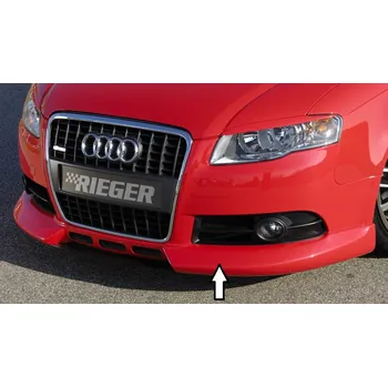 Nárazník Rieger spoiler pod přední nárazník pro Audi A4 8E avant, sedan po faceliftu, r.v. 11/04-, plast ABS bez povrchové úpravy, s žebrováním