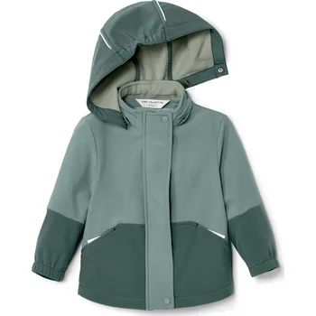 684703 - Tchibo - Dětská softshellová bunda měnící barvu v dešti - pro ženy - vel. 98/104 - barva: zelená