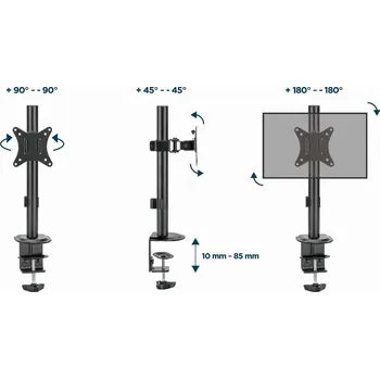 Držák monitoru Držák 1 monitoru na stůl GEMBIRD MA-D1-02, až do 32” a 9kg, černý