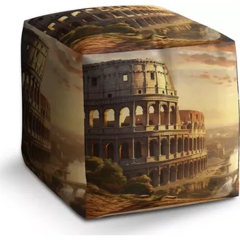 Taburet Sablio Taburet Cube Řím Koloseum Historic: 40x40x40 cm