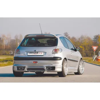 Nárazník Rieger spoiler pod zadní nárazník pro Peugeot 206 convertible CC, sedan r.v. 09/98-05/06, plast ABS bez povrchové úpravy, pro vozy s orig. menším zadním nárazníkem
