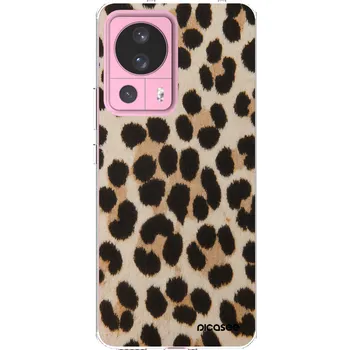 Pouzdro na mobilní telefon Picasee silikonový průhledný obal pro Xiaomi 13 Lite - Brown Tiger