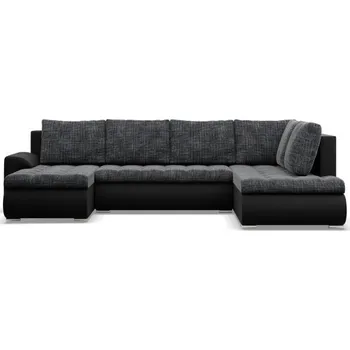 Sedací souprava Sedací souprava FORESTA ve tvaru U, pravá popelová / černá