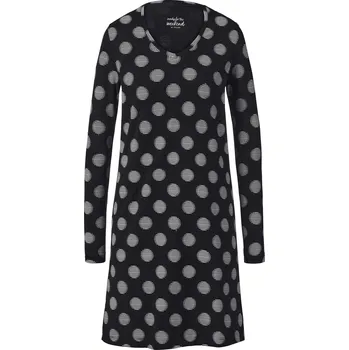 Dámská noční košile 623772 - Tchibo - Noční košile - pro ženy - vel. S 36/38 - barva: černá/s puntíky