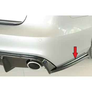 Nárazník Rieger spoiler pod zadní nárazník na pravé straně pro Audi A6 4G, C7 sedan r.v. 11/10-08/14, plast ABS lakovaný do černé lesklé barvy