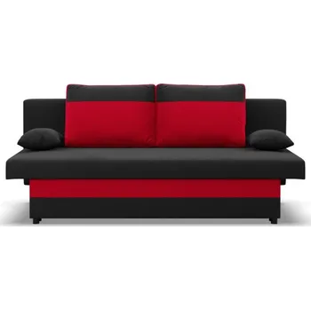 Pohovka Pohovka NOLA rozkládací, černá / červená