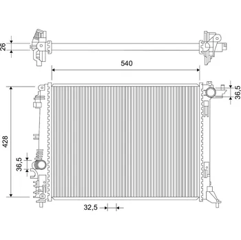 Chladič motoru Chladič, chlazení motoru VALEO 701183